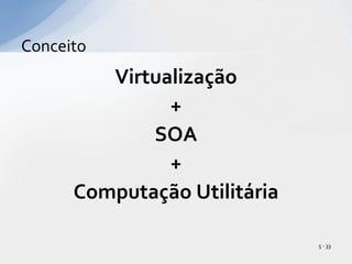 Virtualização+ SOA + ComputaçãoUtilitáriaConceito5 - 33