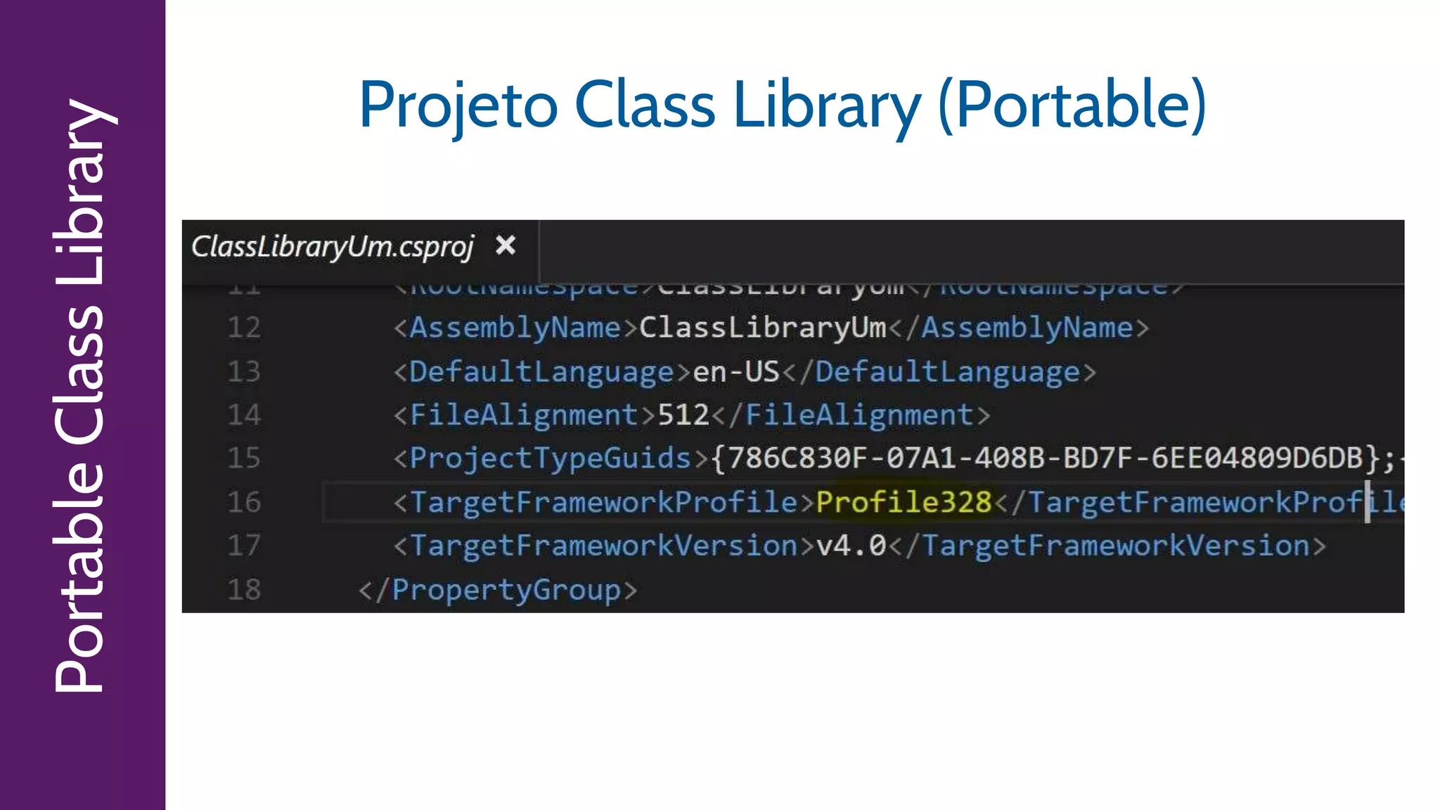 PortableClassLibrary Projeto Class Library (Portable)
 