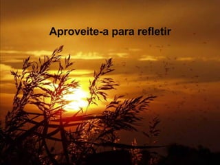 Aproveite-a para refletir 