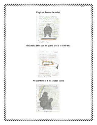 157
Fingía no dolerme tu partida
Tenía tanta gente que me quería pero a ti no te tenía
Me acordaba de ti mi corazón sufría
 