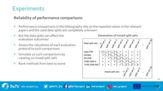 retv-project.eu @ReTV_EU @ReTVproject retv-project retv_project
43
Experiments
Reliability of performance comparisons
 Bu...