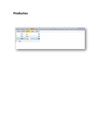 Productos:
 