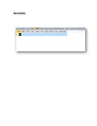 Servicios:
 