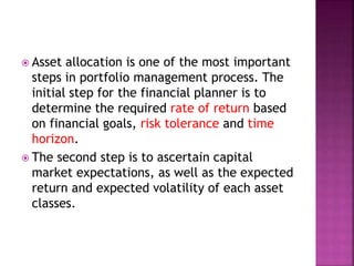ASSET ALLOCATION | PPTX