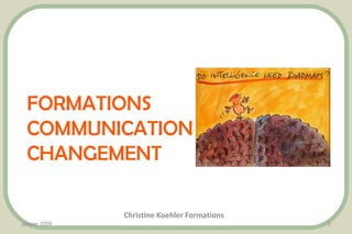 FORMATIONS COMMUNICATION CHANGEMENT janvier 2009 Christine Koehler Formations 