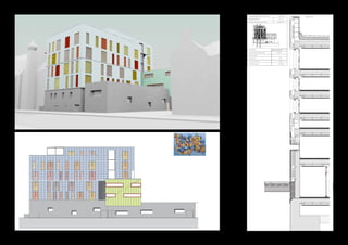 JUGENDHERBERGE AM THEATER             COTTBUS
                                                                    schnitt A
              FASSADE SCHNITT                         M1:10

              Margarita quesada fernández          Mn282721




               BAUWEISE                     SKEKELETTKONSTRUKTION
                                            AUS STAHLBETON

               BETONFESTIGSKEITSKLASSE             C40/50

               Fck,cyl(kn/cm2)                       4

               σR,d (kn/cm2)                         2,26

               E- modul (kn/cm2)                     3450

               betonstahlklasse                      BST400




westansicht
 