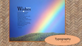 Typography
Microsoft Word