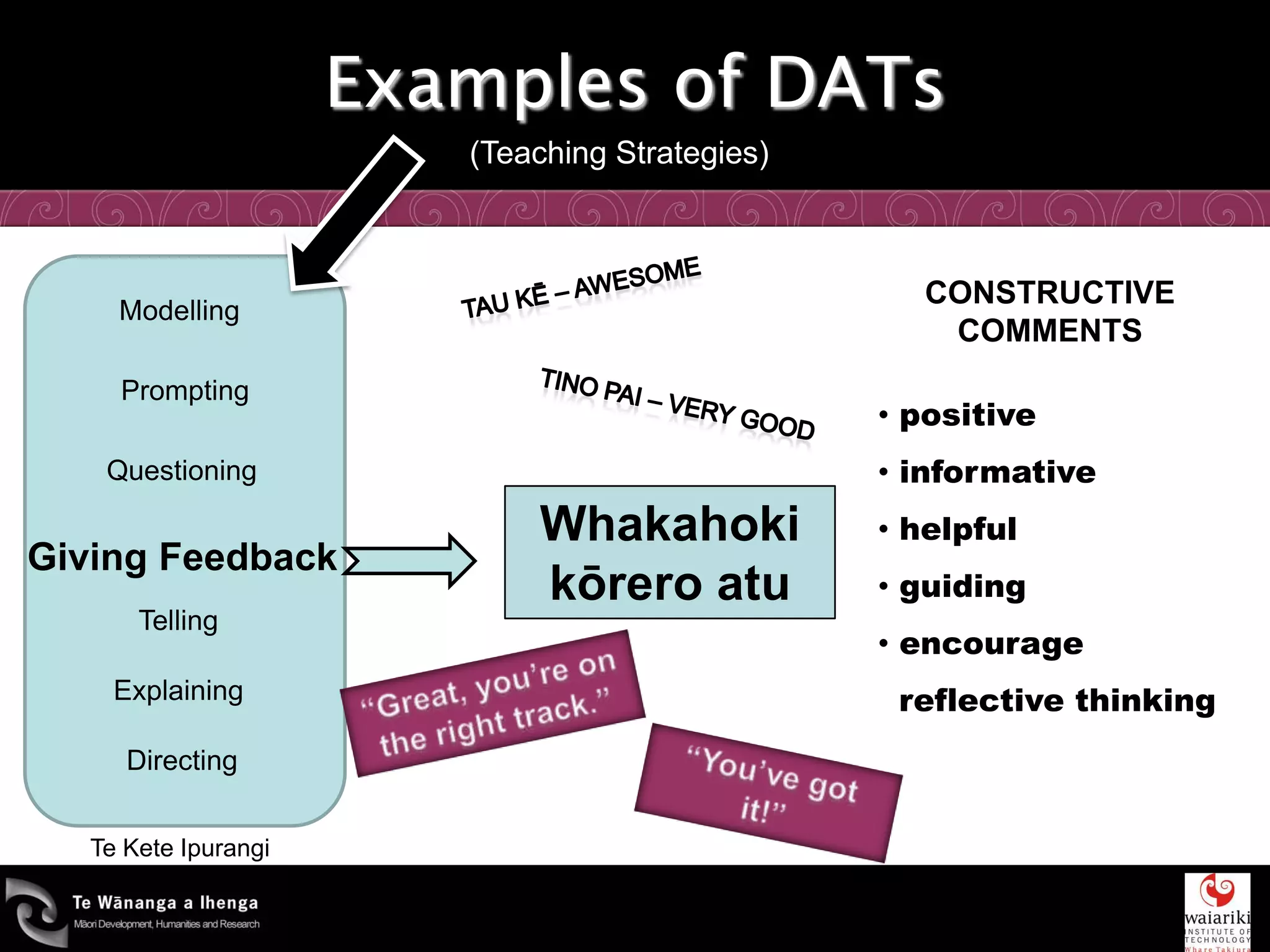 DATs presentation 2011 - Deliberate Acts of Teaching | PPTX