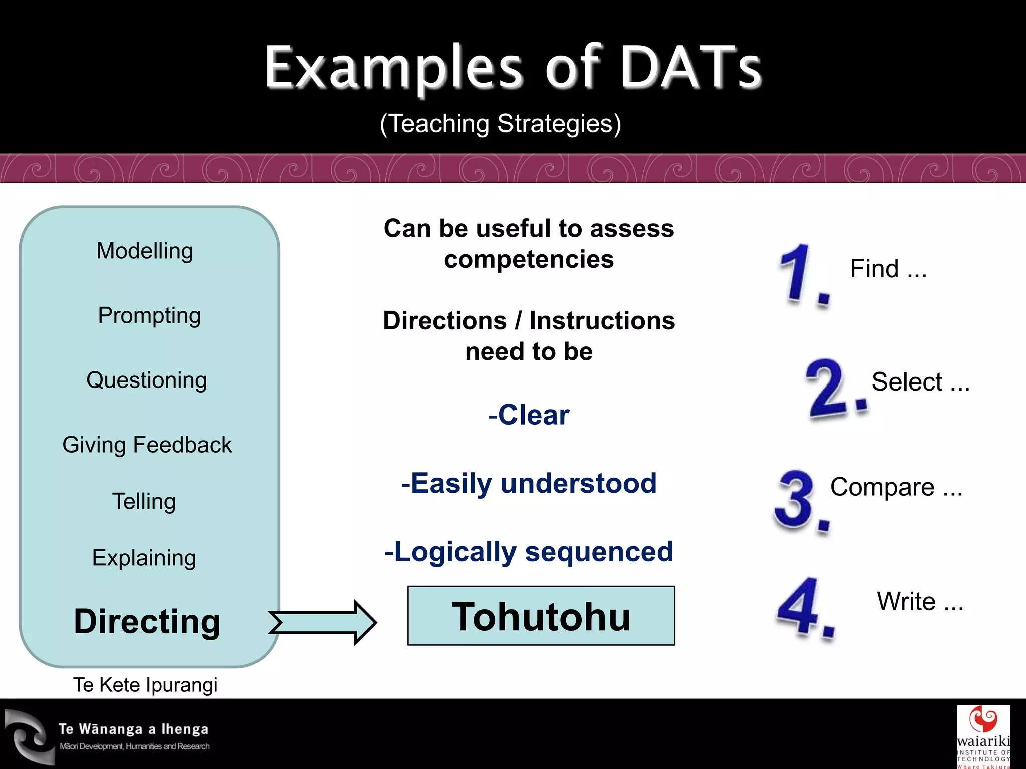 DATs presentation 2011 - Deliberate Acts of Teaching | PPTX