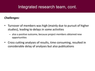 Food safety along informal pork value chains in Vietnam: Success and challenges from an interdisciplinary research team view