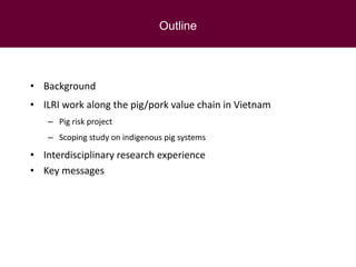 Food safety along informal pork market chains in Vietnam: Experience from an integrated research team