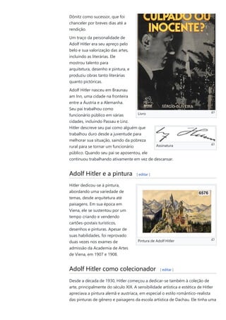 História e Biografia de Adolf Hitler - Alemanha | PDF