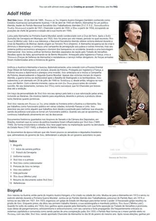 Adolf Hitler - Nazismo - História - Segunda Guerra Mundial | PDF