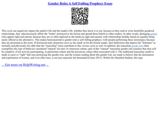 Porn And Prose Essay | PPT