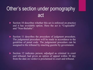 Pornography act,2012 bangladesh | PPTX