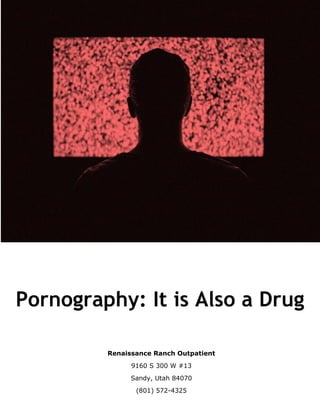 Pornography: It is Also a Drug
Renaissance Ranch Outpatient
9160 S 300 W #13
Sandy, Utah 84070
(801) 572-4325
 
