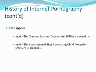 1990s Internet Porn - Pornography on the internet | PPT