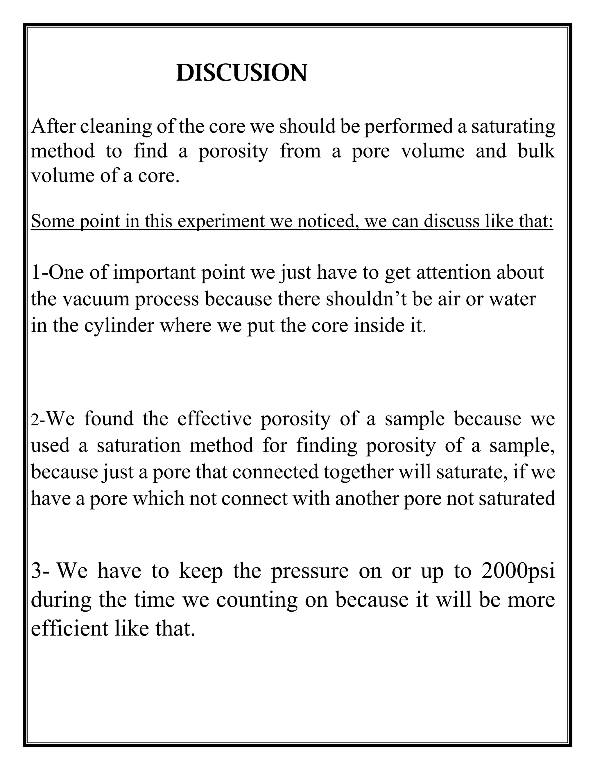 Porosity by saturation method | PDF