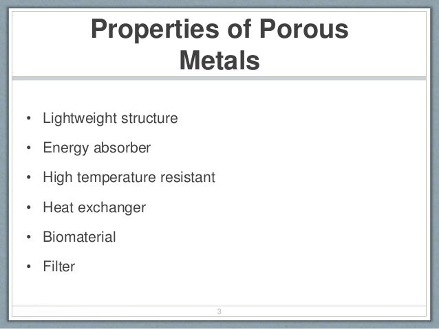 porosity materials