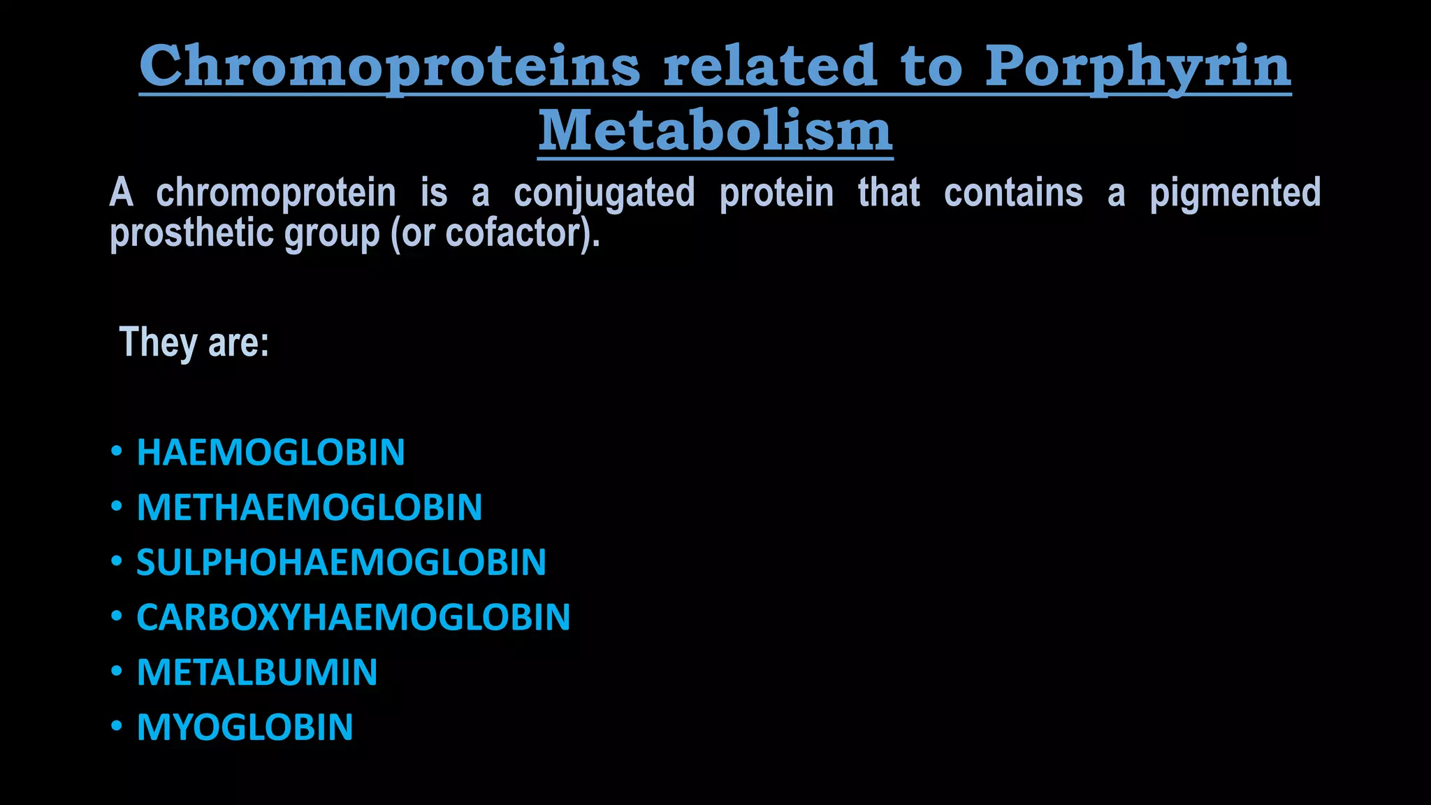 Porphyrin metabolism | PPTX | Chemistry | Science