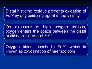 Porphyrins, haemoglobin and bilirubin | PPTX