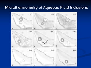 Microthermometry of Aqueous Fluid Inclusions
 