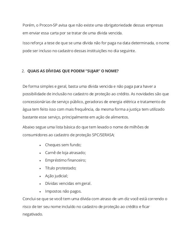 Por quanto tempo meu nome pode ficar negativado