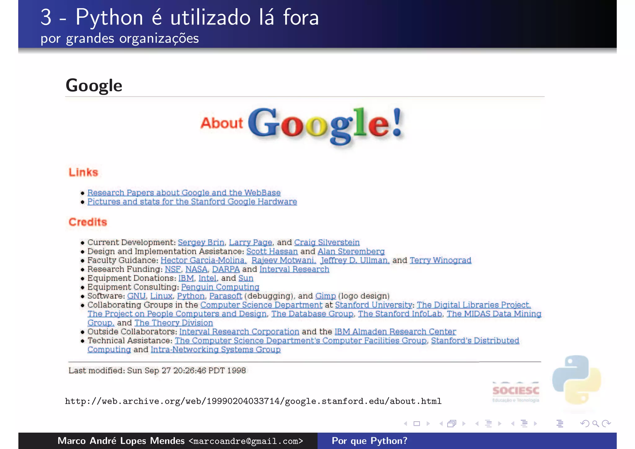Porque Python?
