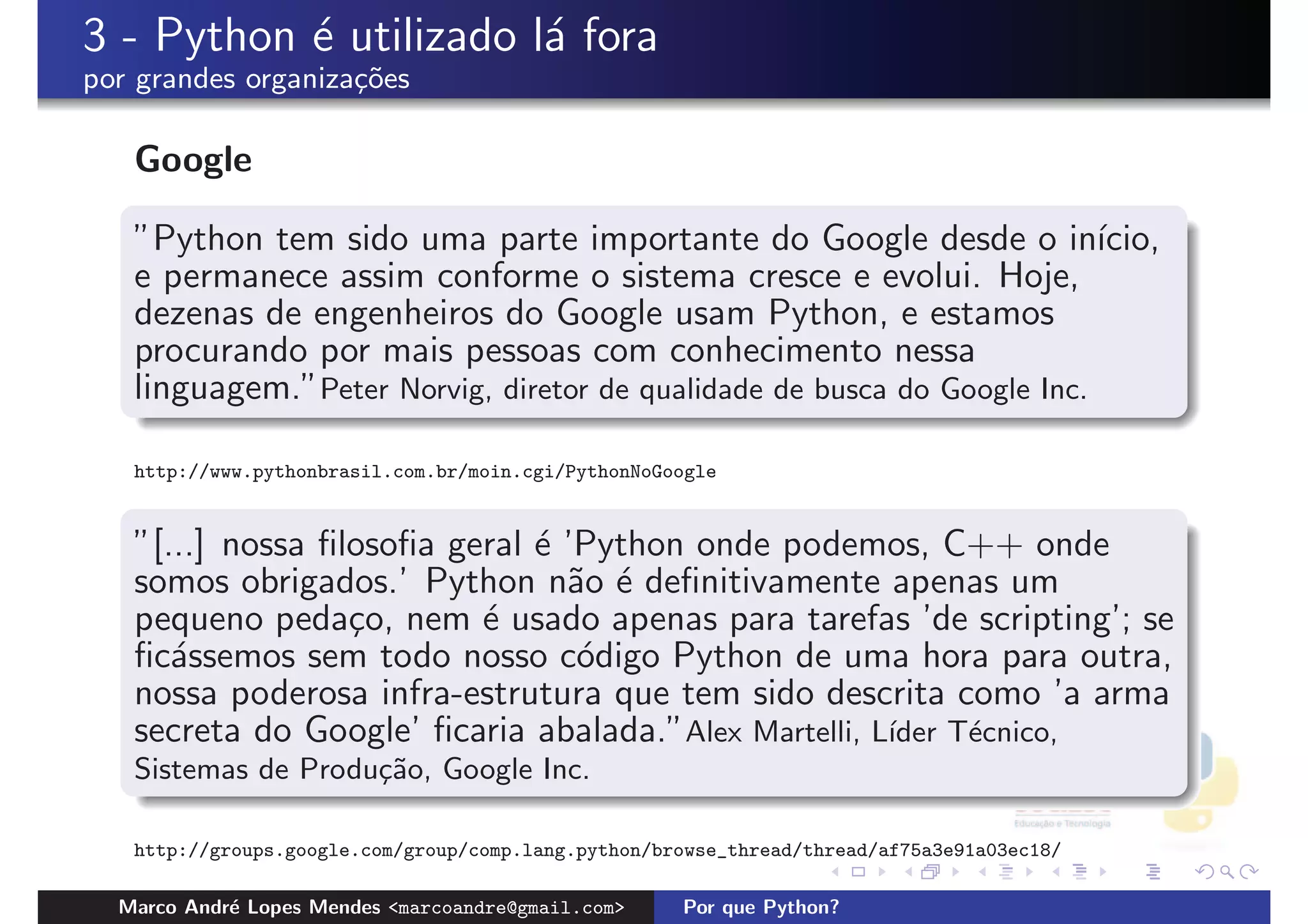 Porque Python?