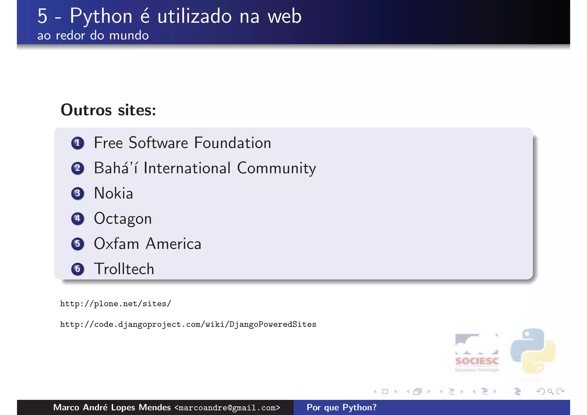 Porque Python?