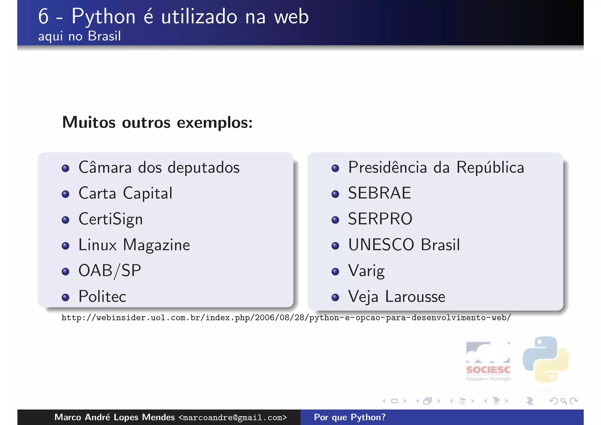 Porque Python?