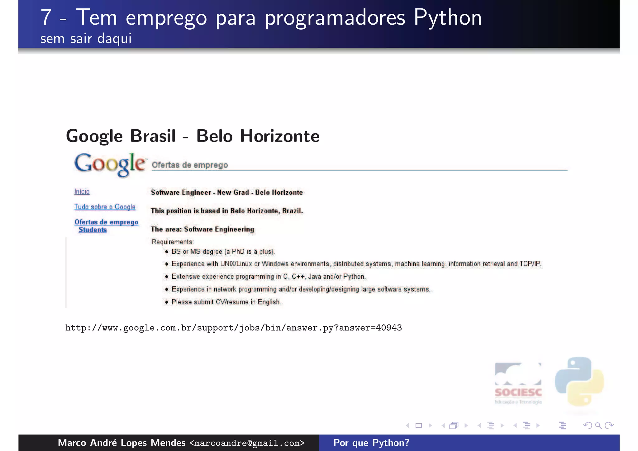 Porque Python?