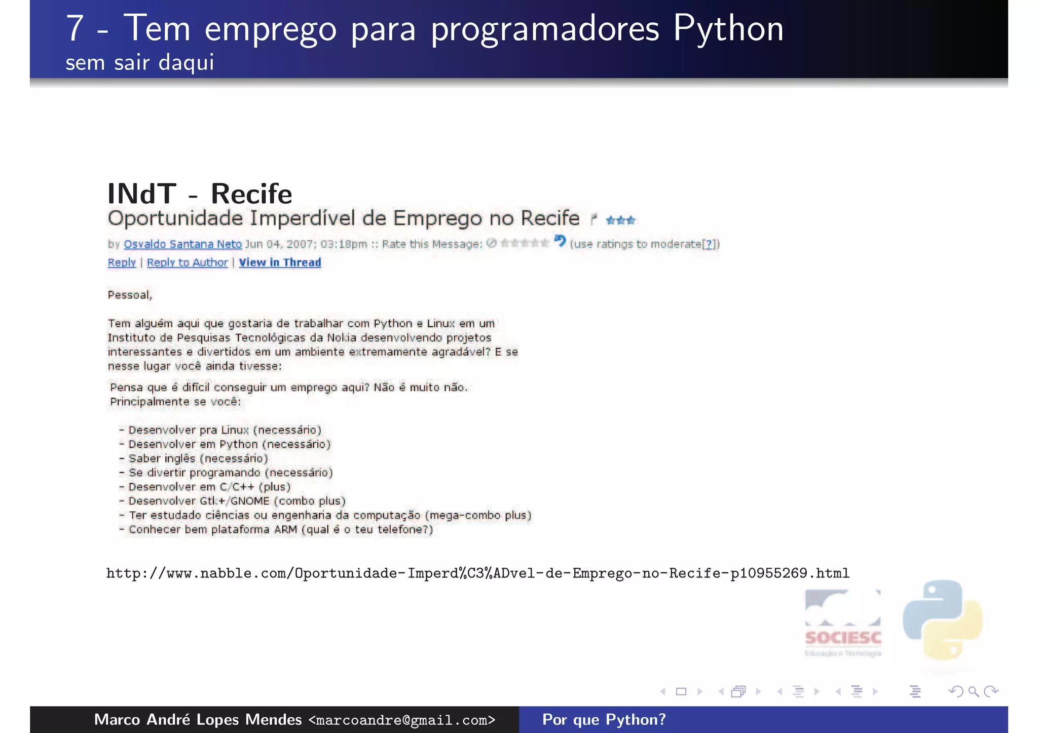 Porque Python?