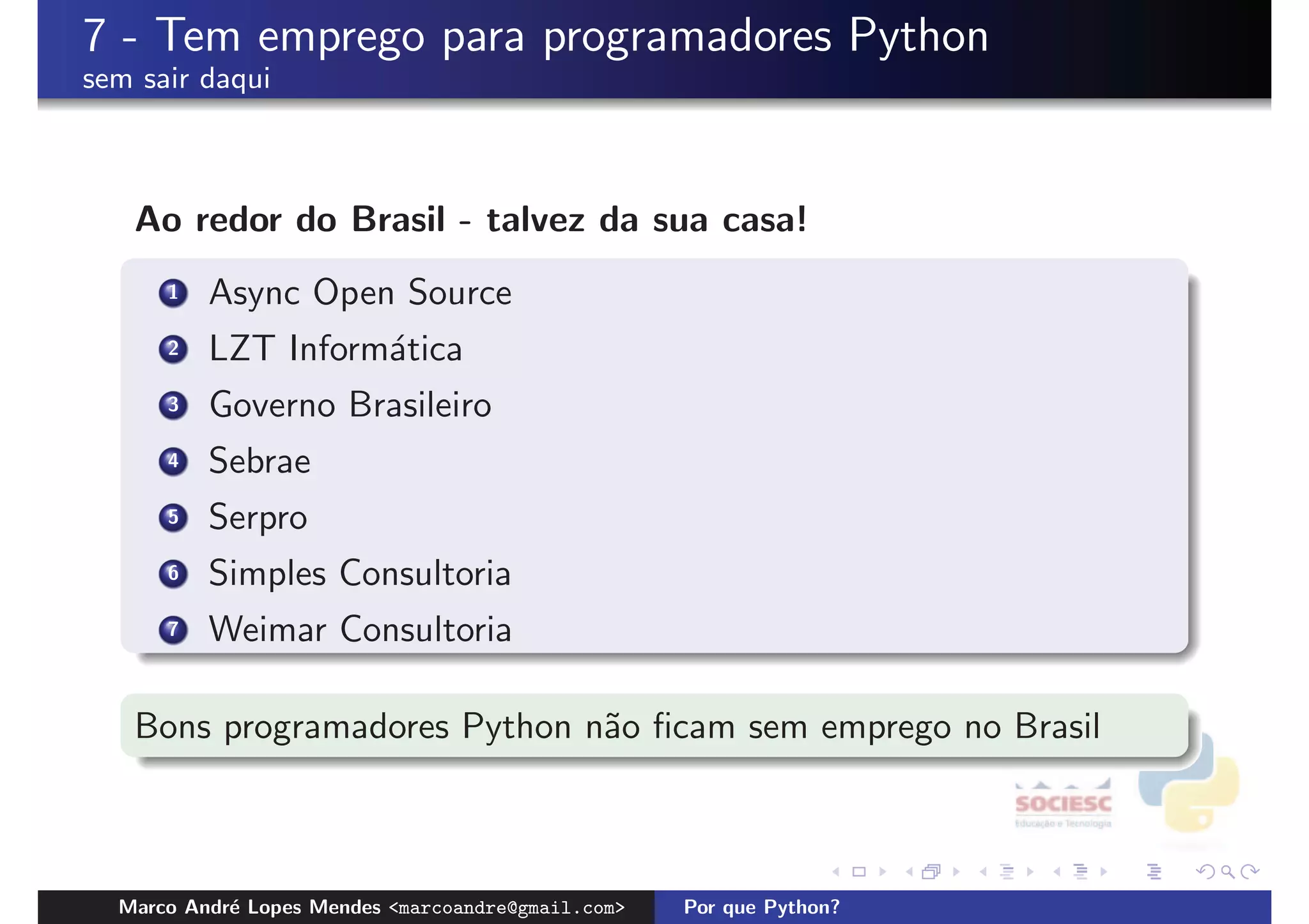 Porque Python?