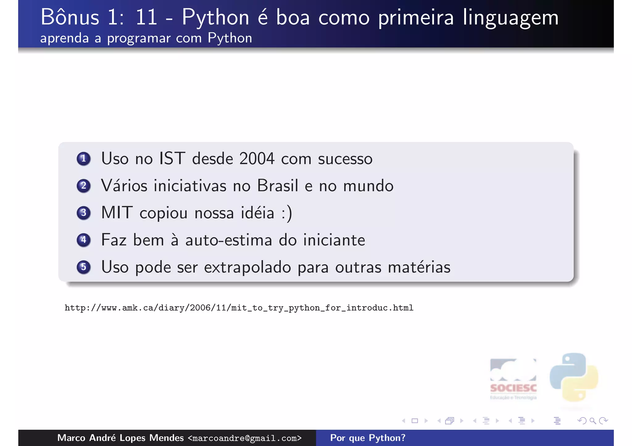 Porque Python?