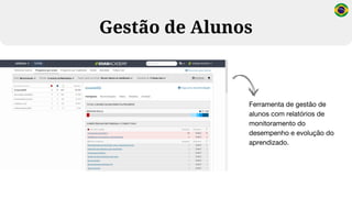 Gestão de Alunos
Ferramenta de gestão de
alunos com relatórios de
monitoramento do
desempenho e evolução do
aprendizado.
 