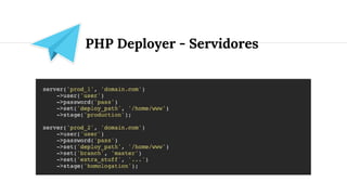 PHP Deployer - Servidores
 