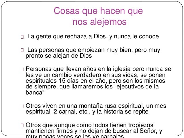 Porque la gente se aleja de dios