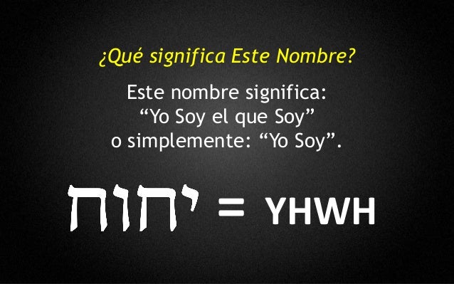 Porqué NO es correcto el nombre JEHOVÁ