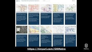 Gallery of applications now being featured
https://tinyurl.com/ORMetro
 