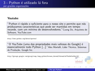Porque Python - FISL 9.0