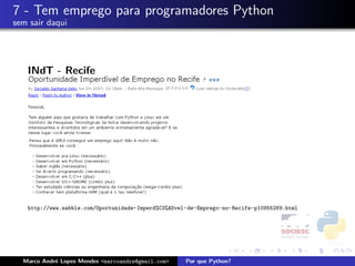 Porque Python - FISL 9.0