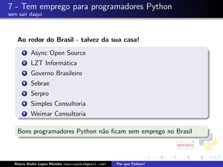 Porque Python - FISL 9.0