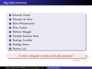 Porque Python - FISL 9.0