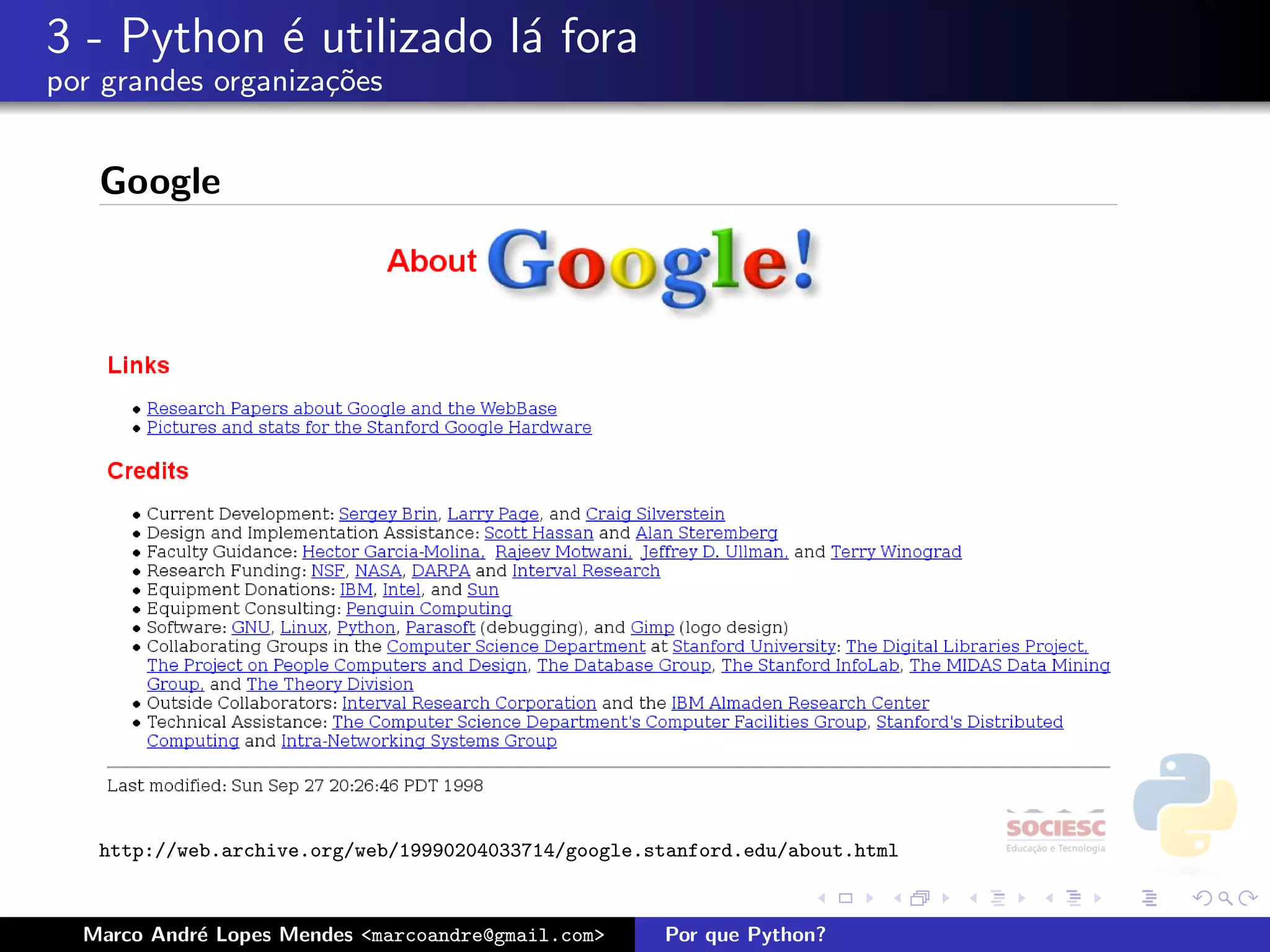 Por que Python - Latinoware 2008