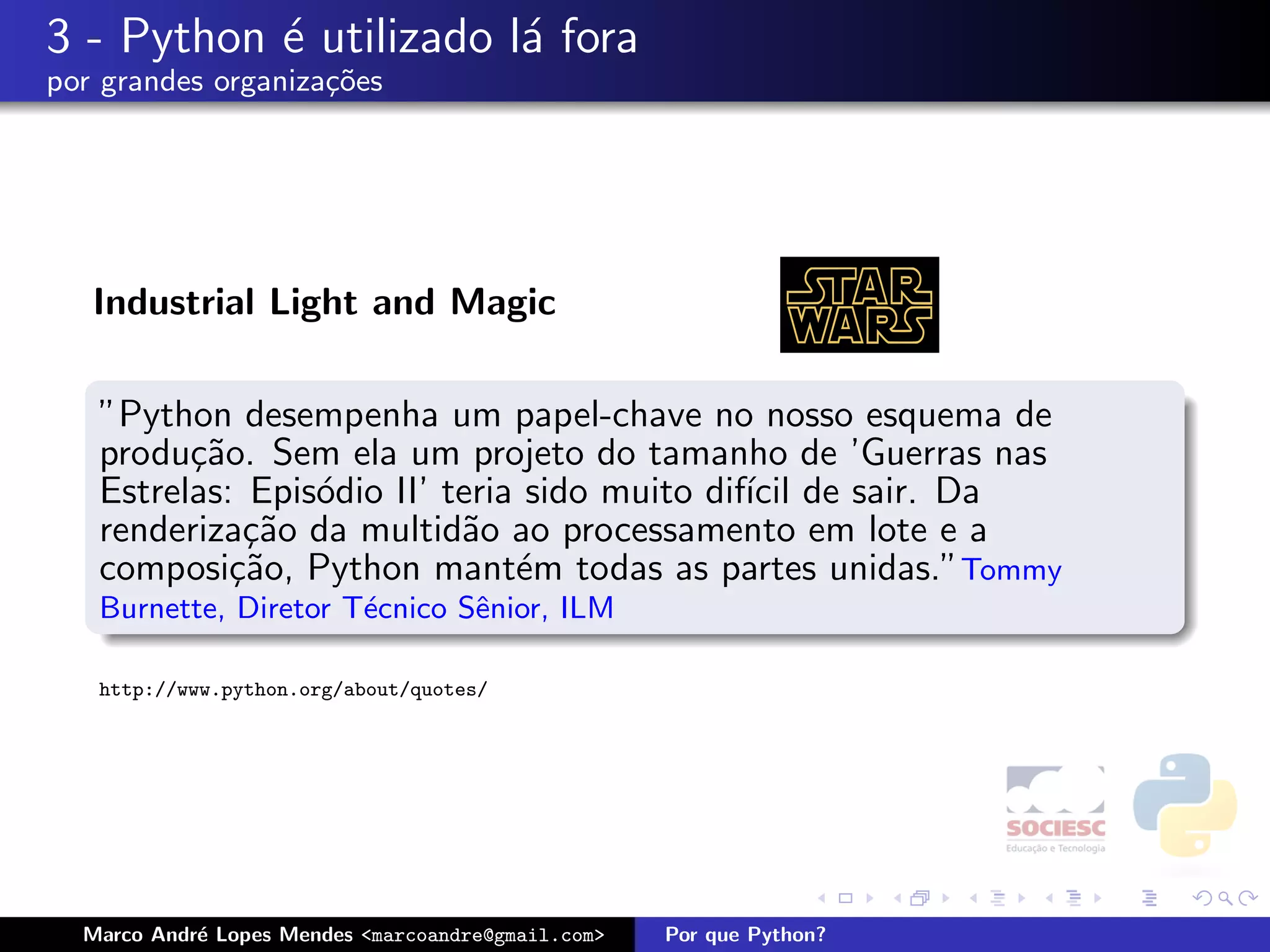 Por que Python - Latinoware 2008
