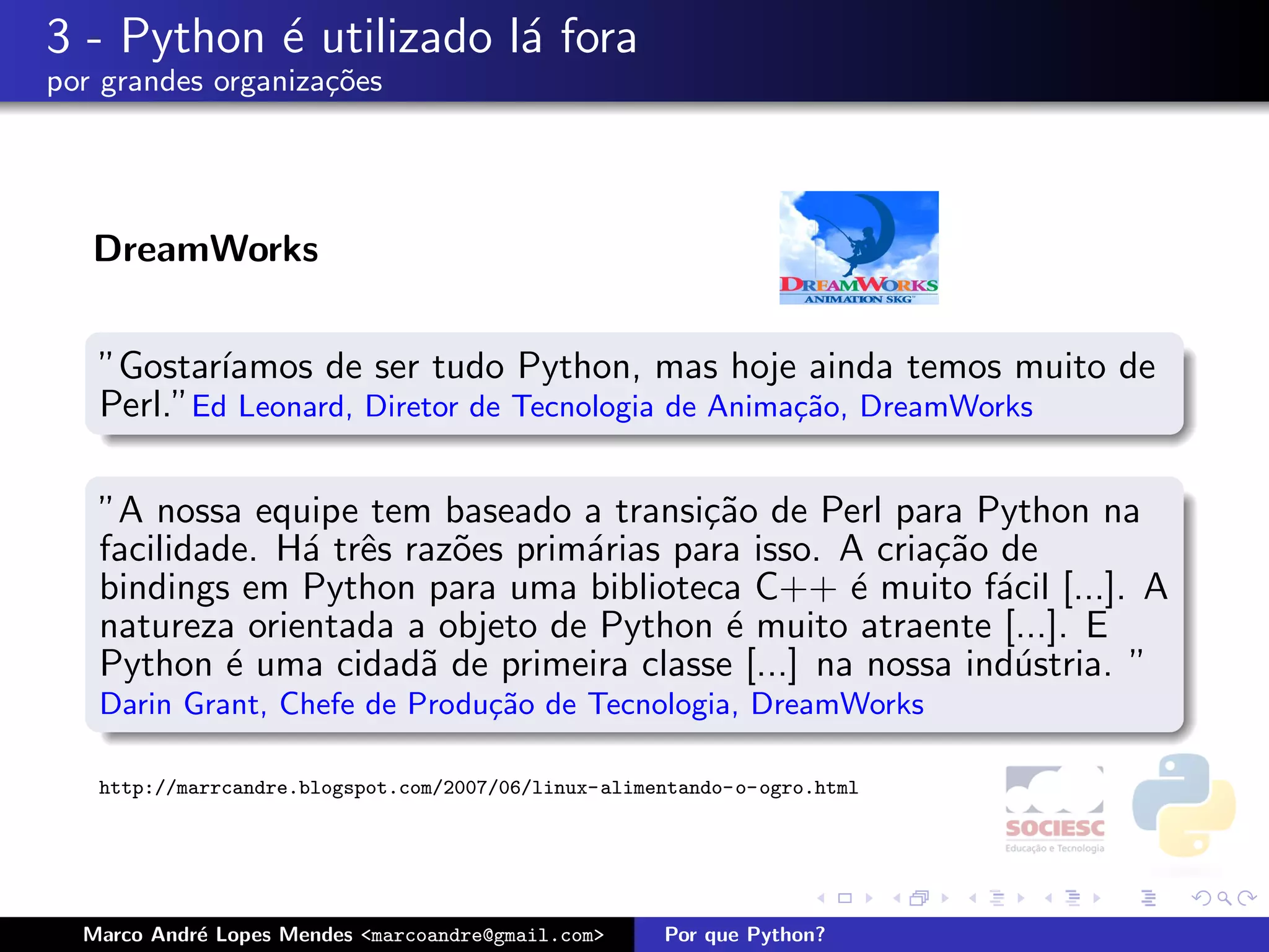 Por que Python - Latinoware 2008