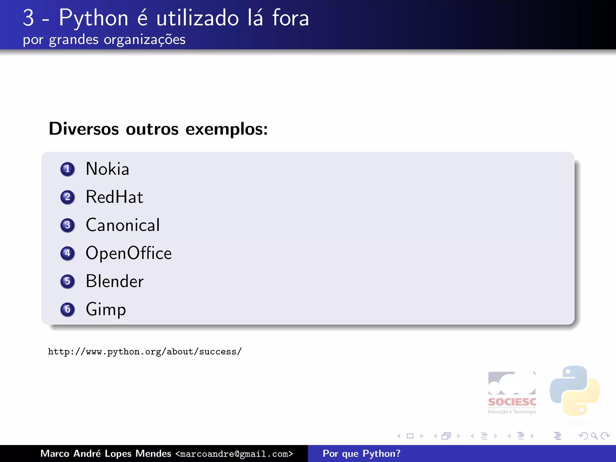 Por que Python - Latinoware 2008