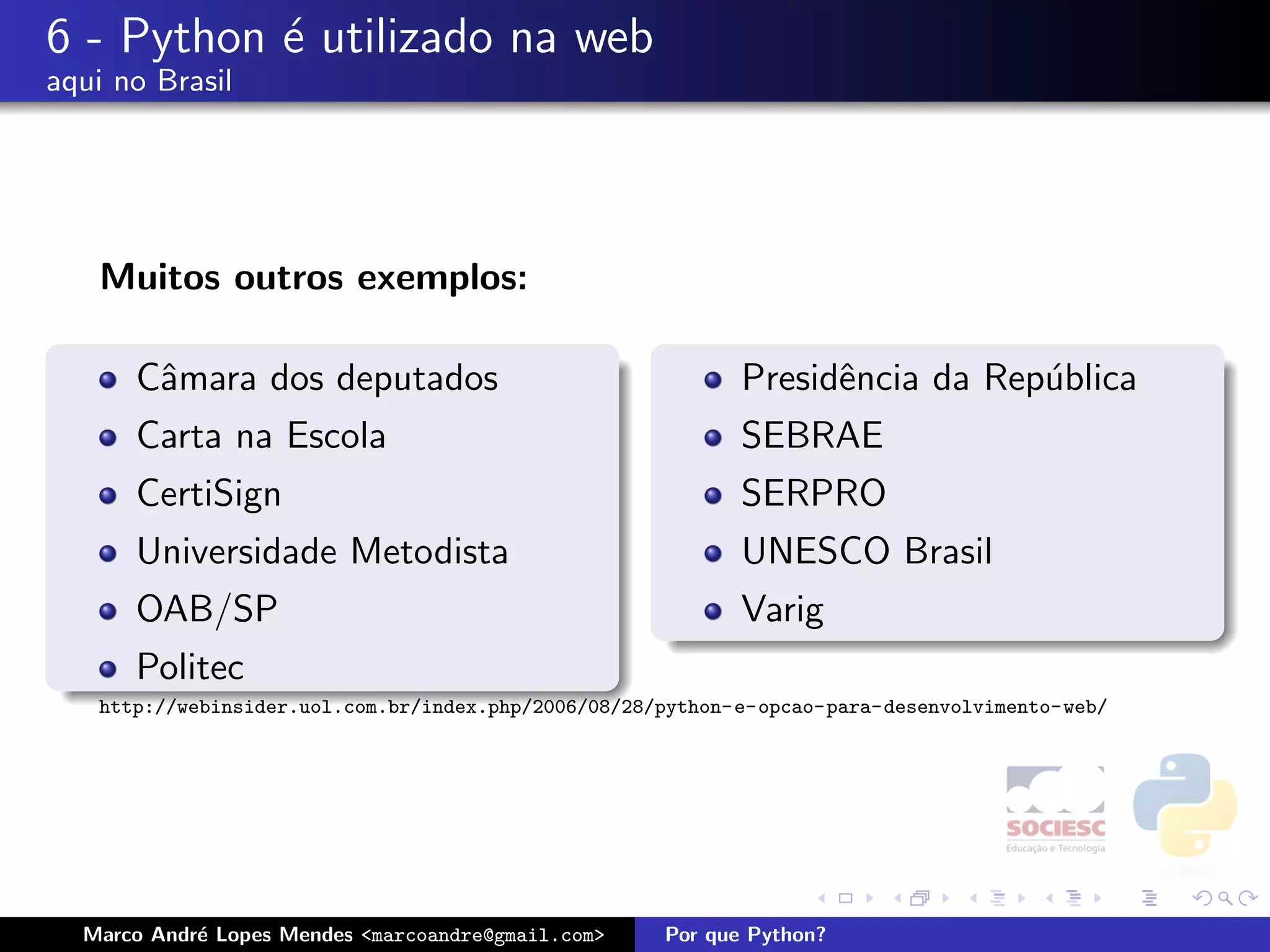 Por que Python - Latinoware 2008