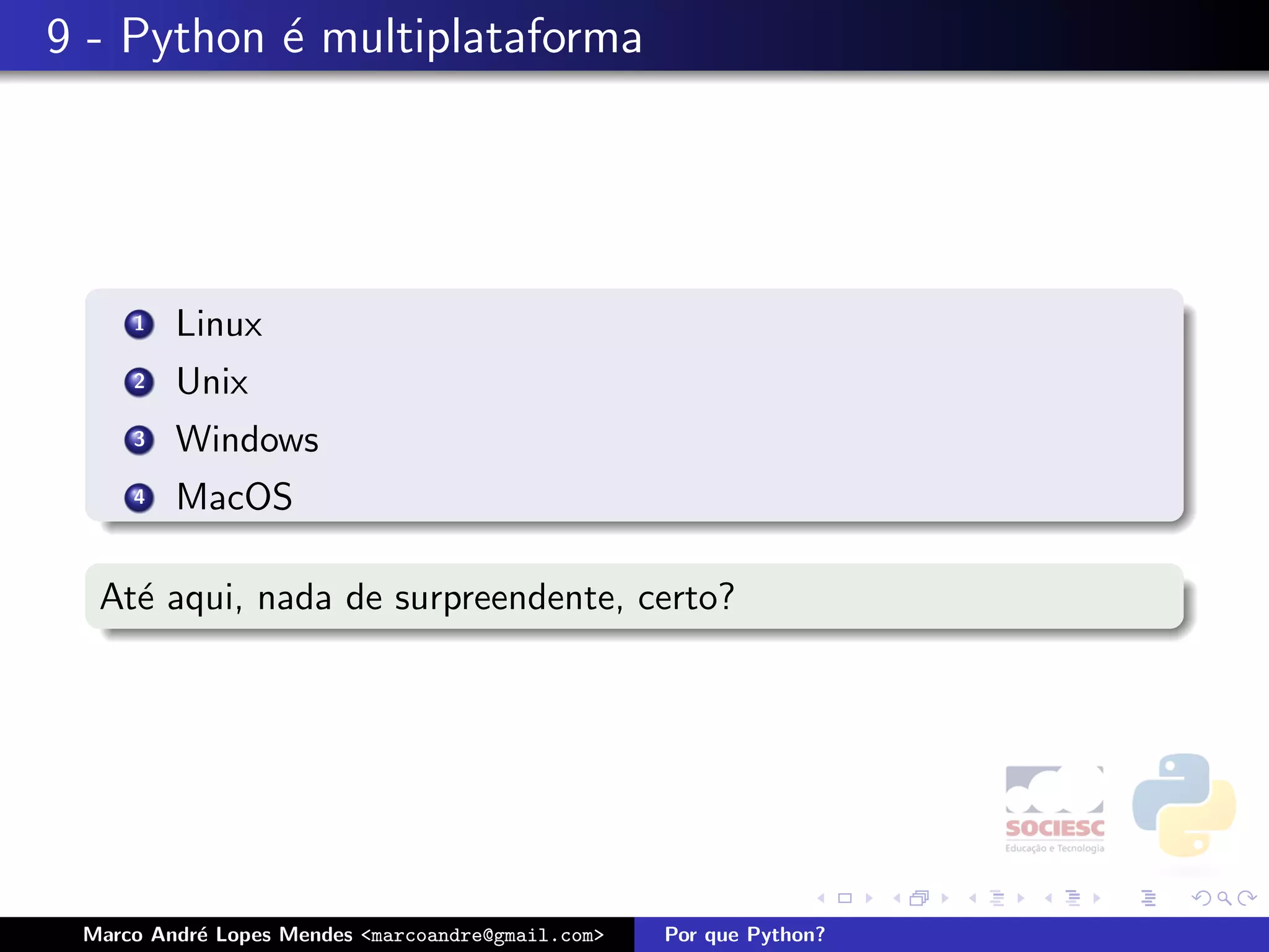 Por que Python - Latinoware 2008